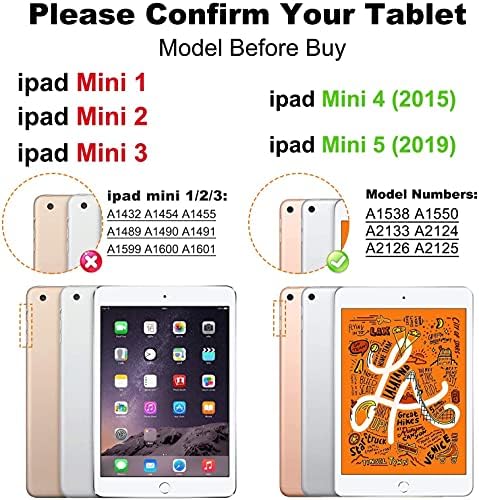 TSQ iPad Mini 4/5 מארז לילדים בנות ורוד חמוד | סיליקון חסין זעזועים מגן iPad Mini 5/4 דור דור 7.9 אינץ 'עם מחזיק